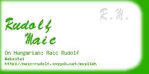 rudolf maic business card